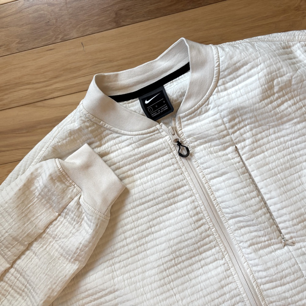 Nike Sportswear Tech Pack Bomber Jacket Women Sz L White City Ready BV4741-110 - Picture 2 of 11